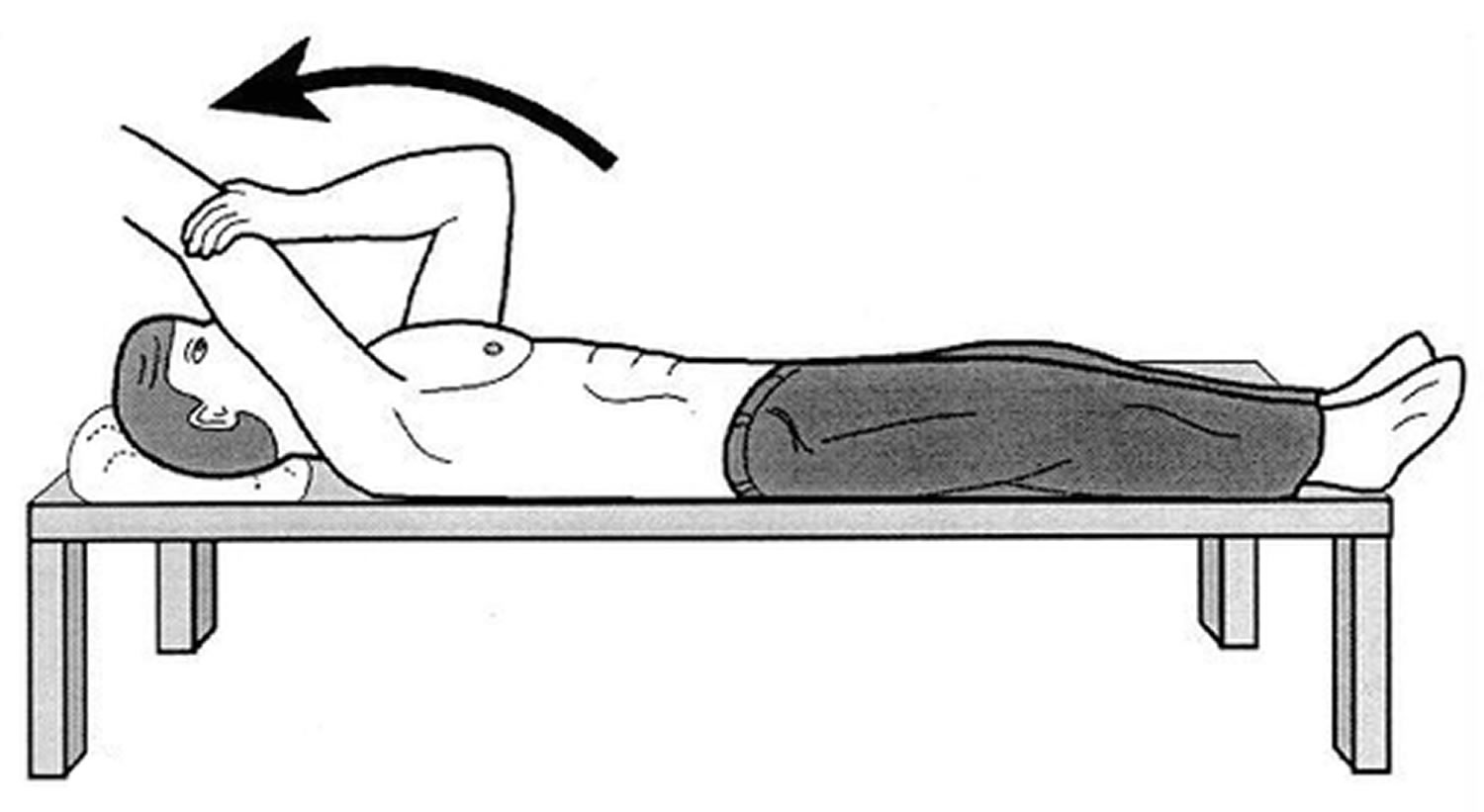 swimmer's shoulder exercise - forward flexion supine position