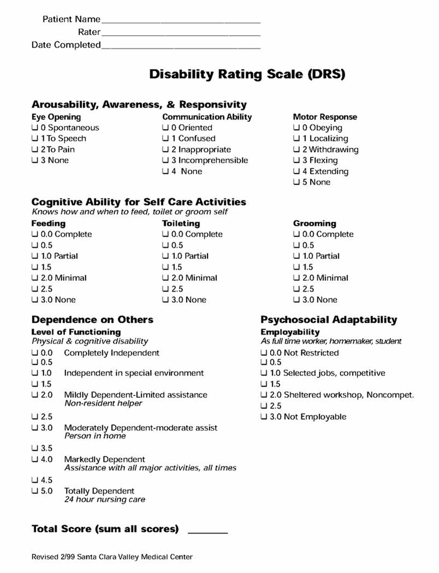 disability-rating-scale